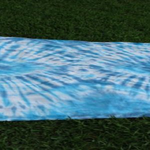 EASY SHEET - Aqua Blue Tie Dye - In Grass