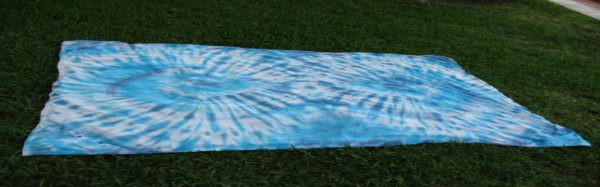 EASY SHEET - Aqua Blue Tie Dye - In Grass
