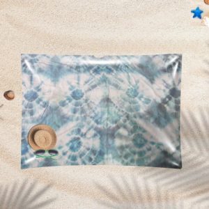 EASY SHEET – AQUA BLUE WITH CIRCLES OF TIE DYE