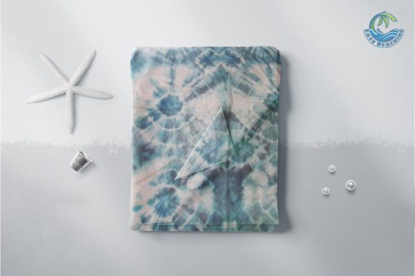 EASY SHEET – AQUA BLUE WITH CIRCLES OF TIE DYE - Gift