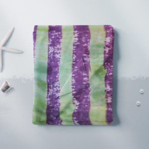 EASY SHEET – Purple and Lime Green Striped Tie Dye - Gift