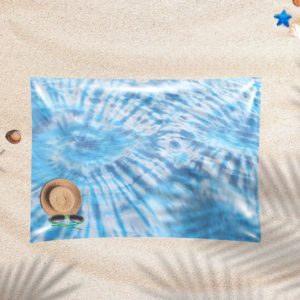 EASY SHEET - Aqua Blue Tie Dye - In sand